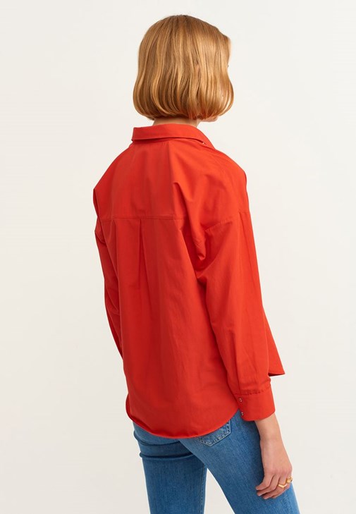 Oversize Poplin Gömlek ve Denim Pantolon Kombini