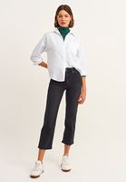 Skinny Pantolon ve Oversize Cepli Gömlek Kombini