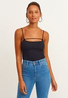 Bayan Siyah Biye Detaylı Atlet