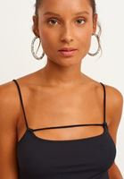 Bayan Siyah Biye Detaylı Atlet