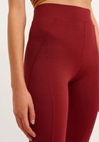 Bayan Bordo High-Rise Esnek Dokulu Tayt