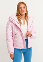 Bayan Pembe Oversize Kapitone Şişme Mont