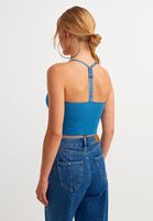 Bayan Mavi Ekstra Esnek Dikişsiz Büstiyer