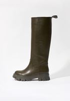 Bayan Yeşil Vegan Deri Uzun Çizme