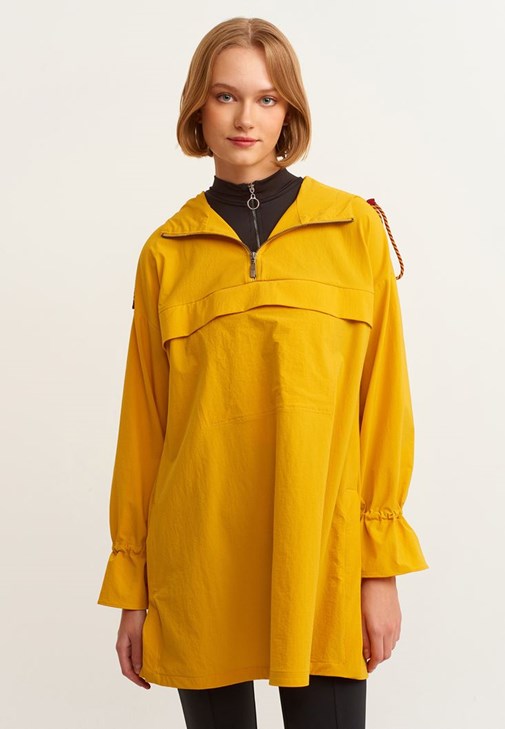 Turuncu Kanguru Cepli Yağmurluk
