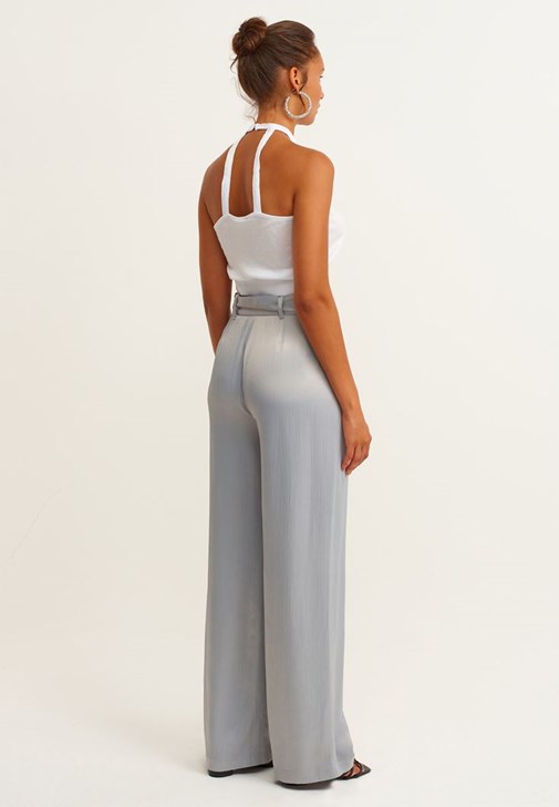 Polo Yaka Triko Süveter ve Pantolon Kombini