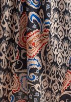 Bayan Çok Renkli Beli Cut-Out Detaylı V Yaka Uzun Elbise