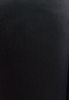 Bayan Siyah Yırtmaçlı Midi Etek