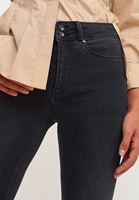 Bayan Siyah Yüksek Bel Push Up Skinny Denim Pantolon
