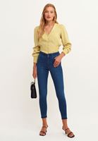 Bayan Mavi Yüksek Bel Skinny Denim Pantolon