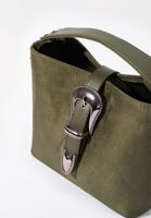 Bayan Yeşil Toka Detaylı Çanta