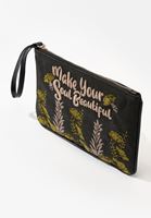 Bayan Siyah Nakışlı Portföy Çanta