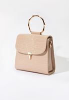 Bayan Bej Dokulu Vegan Deri Çanta