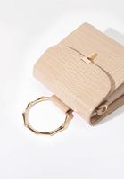 Bayan Bej Dokulu Vegan Deri Çanta