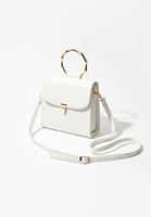 Bayan Beyaz Dokulu Vegan Deri Çanta