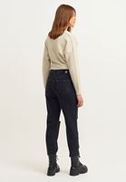 Bayan Siyah Ultra Yüksek Bel Mom Jean