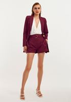Bayan Bordo Boyfriend Blazer Ceket ( TENCEL™ )