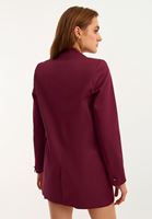 Bayan Bordo Boyfriend Blazer Ceket ( TENCEL™ )