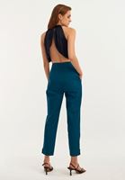 Bayan Mavi Bel ve Paça Detaylı Pantolon ( TENCEL™ )