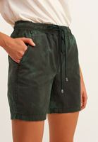 Bayan Yeşil Batik Desenli Mini Şort