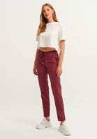Bayan Bordo Yumuşak Dokulu Baggy Pantolon ( TENCEL™ )