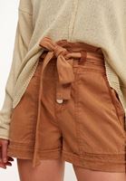 Bayan Kahverengi Nature Friendly Mini Şort ( TENCEL™ )