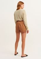 Bayan Kahverengi Nature Friendly Mini Şort ( TENCEL™ )