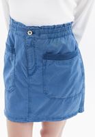 Women Blue Mini Skirt with Pockets