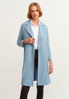 Bayan Mavi Yırtmaç Detaylı Ceket ( TENCEL™ )