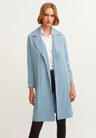 Bayan Mavi Yırtmaç Detaylı Ceket ( TENCEL™ )