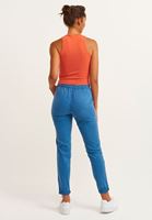 Bayan Mavi Beli Lastikli Carrot-Fit Pantolon ( TENCEL™ )