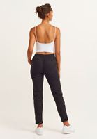 Bayan Siyah Beli Lastikli Carrot-Fit Pantolon ( TENCEL™ )