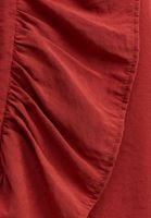 Bayan Bordo Balon Kollu ve Fırfır Detaylı Mini Elbise ( MODAL )