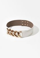 Bayan Beyaz Zincir Detaylı Kemer