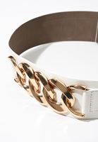 Bayan Beyaz Zincir Detaylı Kemer