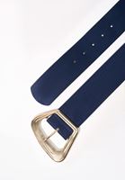 Bayan Lacivert Geometrik Toka Detaylı Kemer