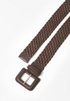 Bayan Kahverengi Örgü Detaylı Kemer