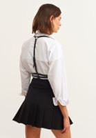 Bayan Siyah Toka Detaylı Vücut Kemeri