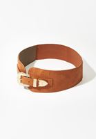 Bayan Açık Kahverengi Toka Detaylı Kemer