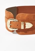 Bayan Açık Kahverengi Toka Detaylı Kemer