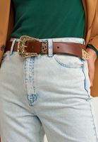 Bayan Kahverengi Toka Detaylı Kemer