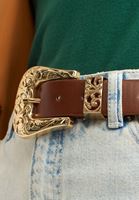 Bayan Kahverengi Toka Detaylı Kemer