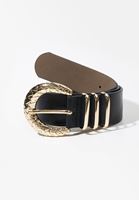 Bayan Siyah Büyük Tokalı Kemer