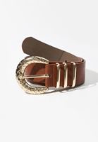 Bayan Kahverengi Büyük Tokalı Kemer