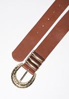 Bayan Kahverengi Büyük Tokalı Kemer