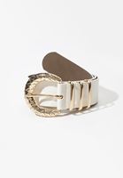 Bayan Beyaz Büyük Tokalı Kemer