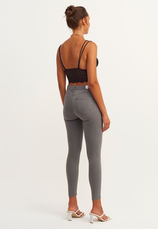 Gipeli Bluz ve Skinny Pantolon Kombini