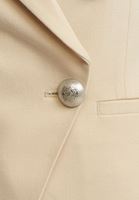 Bayan Bej Düğmeli Blazer Ceket