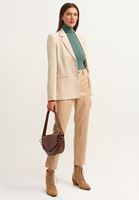 Bayan Yeşil Romantik Balon Kollu Kazak