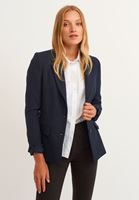 Bayan Çok Renkli Çizgili Klasik Blazer Ceket